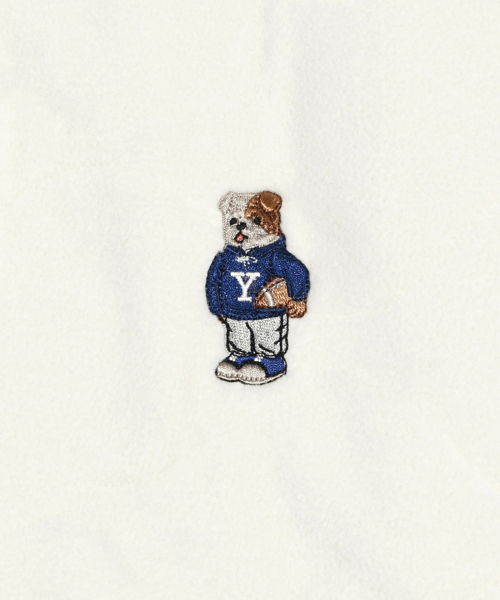 YALE(イェール)の「エンブロイダリーダンカラーリスボアフリースジャケット_アイボリー(その他アウター・レディース・その他・LARGE/MEDIUM/SMALL/WS/X-LARGE/XX-LARGE)」の4枚目の写真