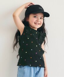 apres les cours | ノースリーブ ワッフルフリルトップス(Tシャツ/カットソー)
