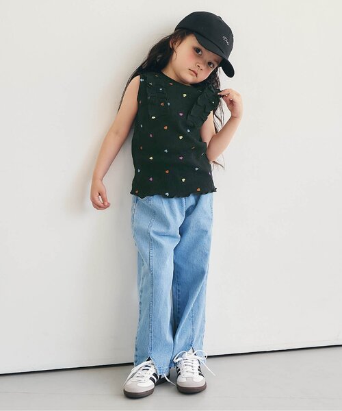 apres les cours(アプレレクール)の「ノースリーブ ワッフルフリルトップス(Tシャツ/カットソー・キッズ・その他3/パープル/イエロー/ブラック/ピンク・80/90/100/110/120/130/140)」の11枚目の写真