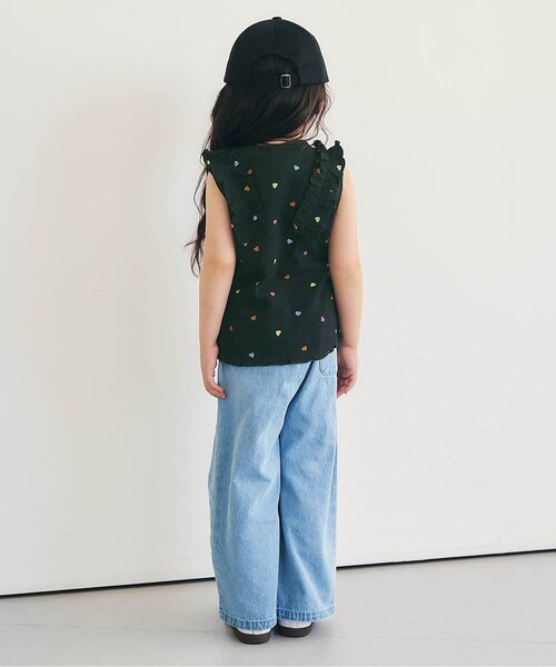 apres les cours(アプレレクール)の「ノースリーブ ワッフルフリルトップス(Tシャツ/カットソー・キッズ・その他3/パープル/イエロー/ブラック/ピンク・80/90/100/110/120/130/140)」の12枚目の写真