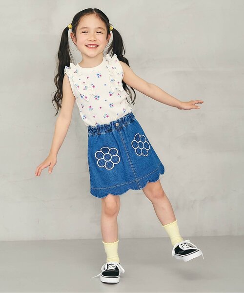 apres les cours(アプレレクール)の「ノースリーブ ワッフルフリルトップス(Tシャツ/カットソー・キッズ・その他3/パープル/イエロー/ブラック/ピンク・80/90/100/110/120/130/140)」の13枚目の写真