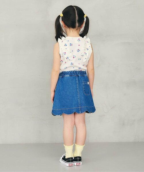 apres les cours(アプレレクール)の「ノースリーブ ワッフルフリルトップス(Tシャツ/カットソー・キッズ・その他3/パープル/イエロー/ブラック/ピンク・80/90/100/110/120/130/140)」の14枚目の写真