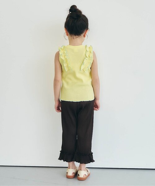 apres les cours(アプレレクール)の「ノースリーブ ワッフルフリルトップス(Tシャツ/カットソー・キッズ・その他3/パープル/イエロー/ブラック/ピンク・80/90/100/110/120/130/140)」の16枚目の写真