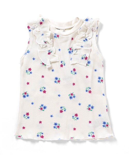apres les cours(アプレレクール)の「ノースリーブ ワッフルフリルトップス(Tシャツ/カットソー・キッズ・その他3/パープル/イエロー/ブラック/ピンク・80/90/100/110/120/130/140)」の20枚目の写真