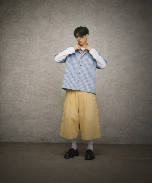 ROCKPSYCHO(ロックサイコ)の「チェッククロップシャツ ブルー(シャツ/ブラウス・メンズ・ブルー・LARGE/MEDIUM/SMALL)」の2枚目の写真