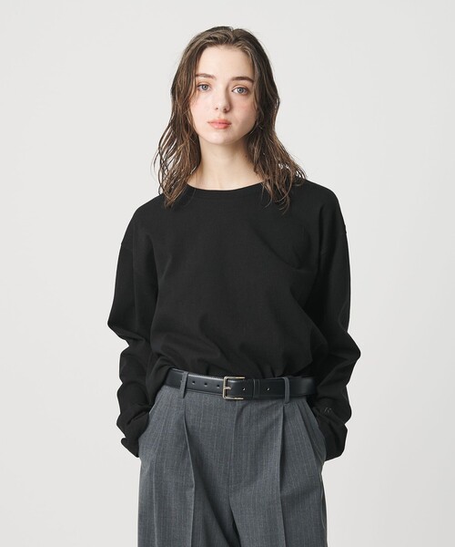 ER（イーアール）の「＜ER＞ロゴ ロングスリーブTシャツ（Tシャツ/カットソー・レディース・ホワイト/ダークグレー/ライトピンク/ブラック・FREE）」の2枚目の写真