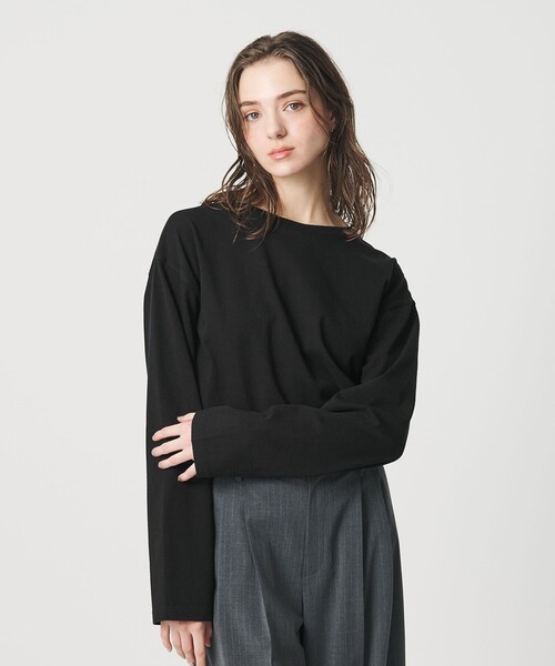 ER（イーアール）の「＜ER＞ロゴ ロングスリーブTシャツ（Tシャツ/カットソー・レディース・ホワイト/ダークグレー/ライトピンク/ブラック・FREE）」の7枚目の写真
