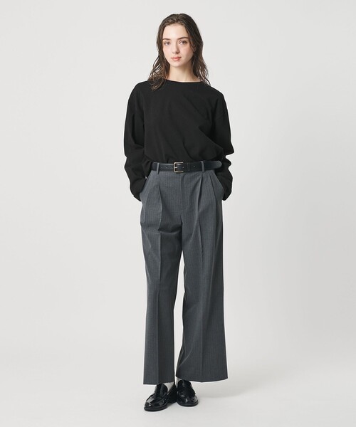 ER（イーアール）の「＜ER＞ロゴ ロングスリーブTシャツ（Tシャツ/カットソー・レディース・ホワイト/ダークグレー/ライトピンク/ブラック・FREE）」の8枚目の写真