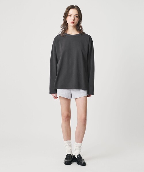 ER（イーアール）の「＜ER＞ロゴ ロングスリーブTシャツ（Tシャツ/カットソー・レディース・ホワイト/ダークグレー/ライトピンク/ブラック・FREE）」の10枚目の写真