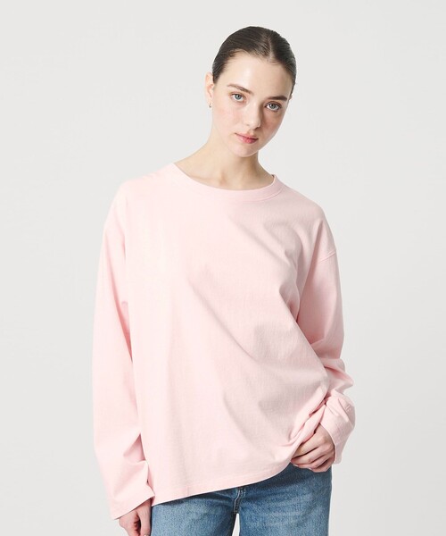 ER（イーアール）の「＜ER＞ロゴ ロングスリーブTシャツ（Tシャツ/カットソー・レディース・ホワイト/ダークグレー/ライトピンク/ブラック・FREE）」の13枚目の写真