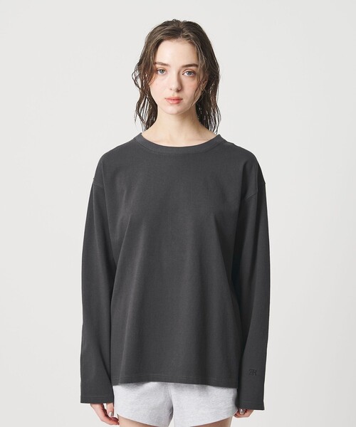 ER（イーアール）の「＜ER＞ロゴ ロングスリーブTシャツ（Tシャツ/カットソー・レディース・ホワイト/ダークグレー/ライトピンク/ブラック・FREE）」の16枚目の写真