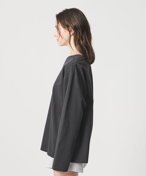 ER（イーアール）の「＜ER＞ロゴ ロングスリーブTシャツ（Tシャツ/カットソー・レディース・ホワイト/ダークグレー/ライトピンク/ブラック・FREE）」の17枚目の写真
