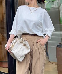un dix cors | 接触冷感シャーリング袖プルオーバー(Tシャツ/カットソー)