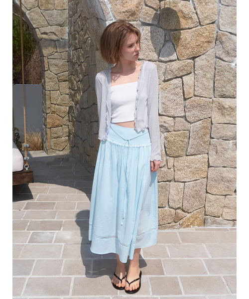 ETMON(エトモン)の「Sheer Frill Cardigan, Light Grey(カーディガン/ボレロ・レディース・その他・F)」の3枚目の写真