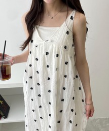 WEGO/楊柳刺繍キャミワンピ