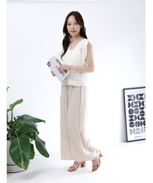 fifth(フィフス)の「ウエストギャザースラブワイドパンツ(その他パンツ・レディース・ブラック/ベージュ・M)」の18枚目の写真