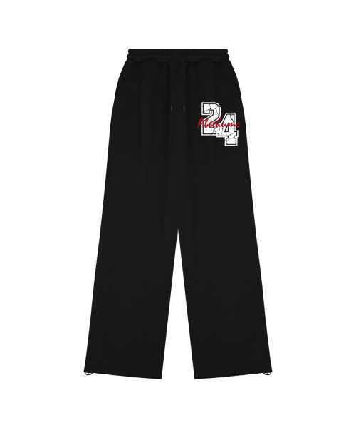 ABEEHUMS(アビハムズ)の「No.24 ロゴスウェットワイドパンツ ABH357-303 ブラック(スウェットパンツ・レディース・ブラック・SMALL/MEDIUM)」の1枚目の写真