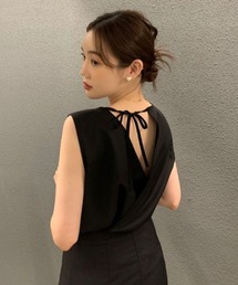 ノースリーブバックリボンシャツ