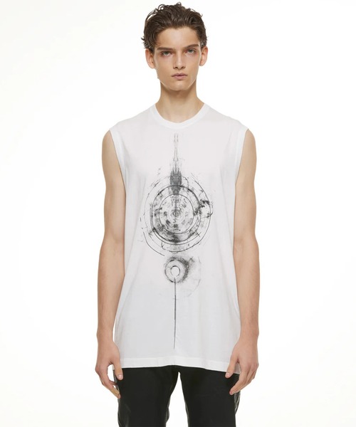 JULIUS(ユリウス)の「【JULIUS】937CPM3 PRINT N/S TEE(タンクトップ・メンズ・ブラック/ホワイト・3/4)」の8枚目の写真