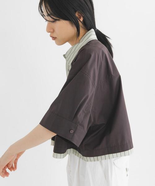 KBF（ケイビーエフ）の「レイヤードライクBOXシャツ（シャツ/ブラウス・レディース・グレー系その他/ブラウン系その他/イエロー系その他・ONE）」の14枚目の写真