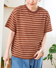 シアーマルチボーダーTシャツ
