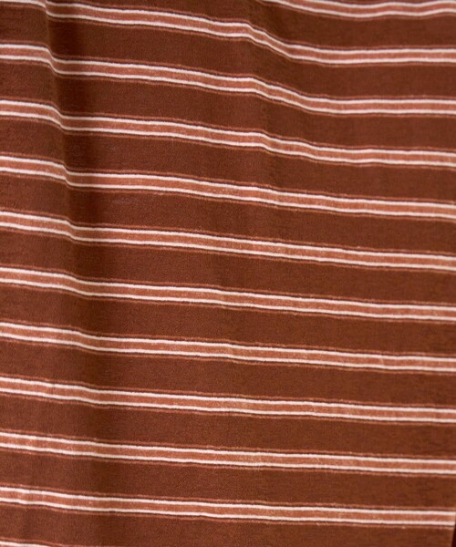 coen(コーエン)の「シアーマルチボーダーTシャツ(Tシャツ/カットソー・レディース・ワインレッド/ブラウン/ネイビー・M/L)」の10枚目の写真
