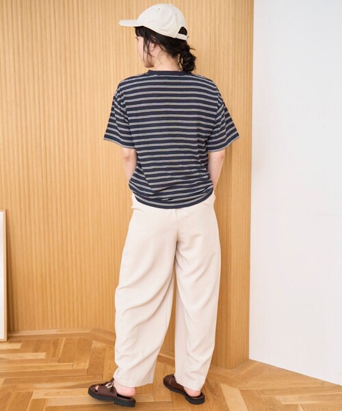 coen(コーエン)の「シアーマルチボーダーTシャツ(Tシャツ/カットソー・レディース・ワインレッド/ブラウン/ネイビー・M/L)」の20枚目の写真