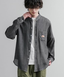 KRIFF MAYER クリフメイヤー オーバーサイズエアーライトデニムバンドカラー長袖シャツ 2555107