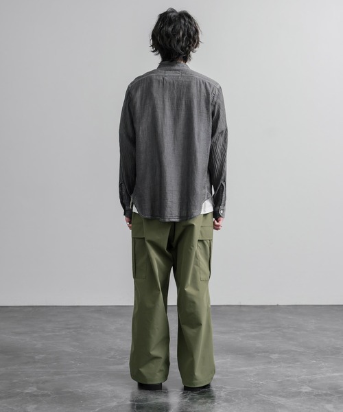 KRIFF MAYER(クリフメイヤー)の「KRIFF MAYER クリフメイヤー オーバーサイズエアーライトデニムバンドカラー長袖シャツ 2555107(シャツ/ブラウス・メンズ・ダークブルー/マルチ/ライトブルー/チャコール・M/XL/L)」の12枚目の写真