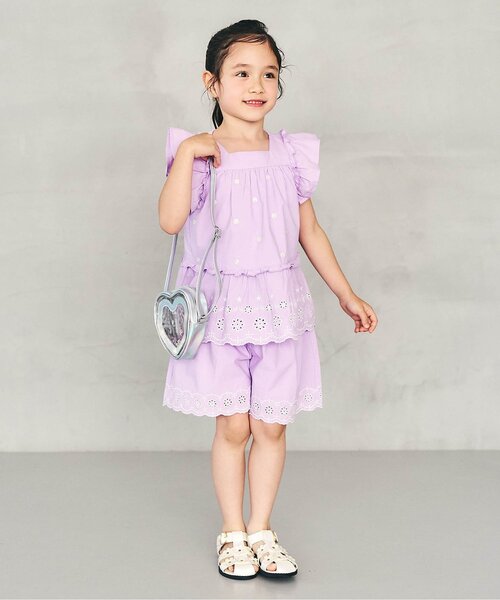 apres les cours(アプレレクール)の「ハート・フラワーレースフリルショートパンツ_セットアップ可(その他パンツ・キッズ・ラベンダー/イエロー/ブラウン・130/120/110/100/90/80/140)」の16枚目の写真