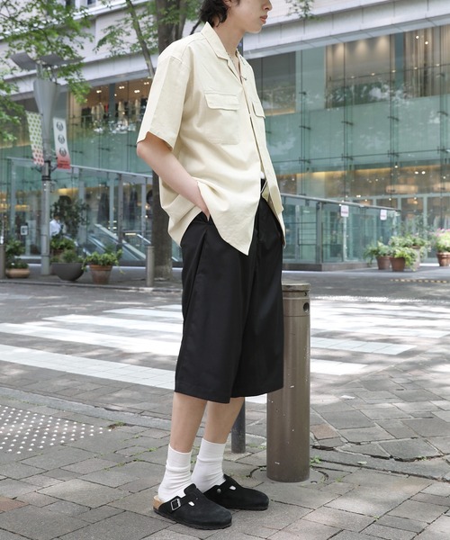 NAKER(ネイカー)の「ツータックベルテッドスラックスショーツ(その他パンツ・メンズ・ブラック系/ブラック・S/M/L/XL)」の8枚目の写真