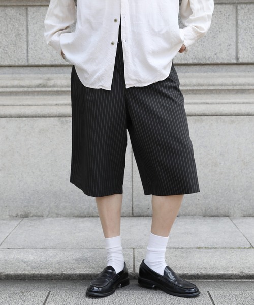 NAKER(ネイカー)の「ツータックベルテッドスラックスショーツ(その他パンツ・メンズ・ブラック系/ブラック・S/M/L/XL)」の12枚目の写真