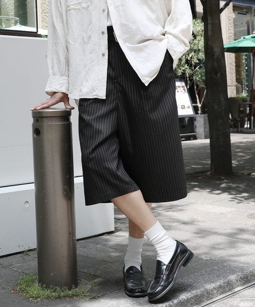 NAKER(ネイカー)の「ツータックベルテッドスラックスショーツ(その他パンツ・メンズ・ブラック系/ブラック・S/M/L/XL)」の13枚目の写真