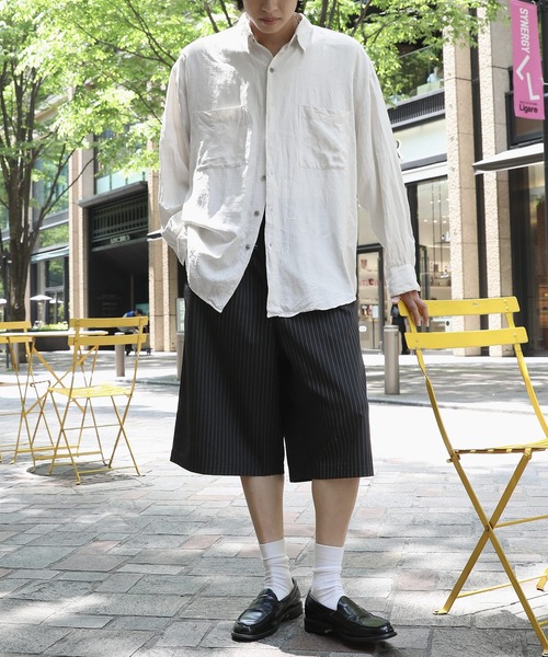 NAKER(ネイカー)の「ツータックベルテッドスラックスショーツ(その他パンツ・メンズ・ブラック系/ブラック・S/M/L/XL)」の15枚目の写真