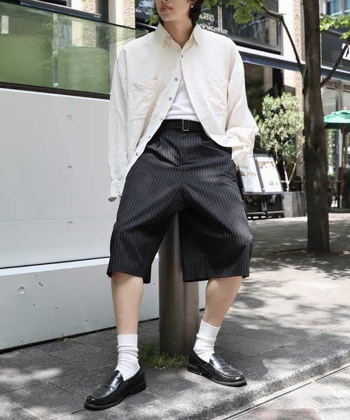 NAKER(ネイカー)の「ツータックベルテッドスラックスショーツ(その他パンツ・メンズ・ブラック系/ブラック・S/M/L/XL)」の17枚目の写真