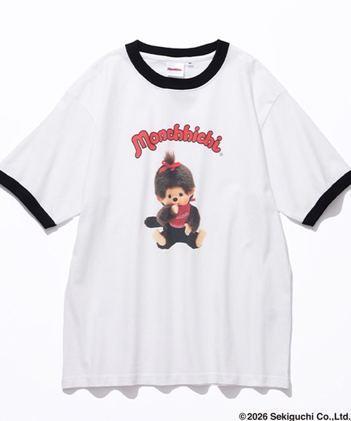 CORPUS SELECT(コーパストーキョー)の「【MONCHHICHI/モンチッチ】リンガーデザインTシャツ(Tシャツ/カットソー・レディース・ブラック/イエロー/ピンク・L/S/M)」の19枚目の写真