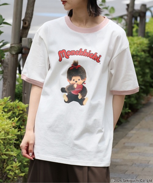 CORPUS SELECT(コーパストーキョー)の「【MONCHHICHI/モンチッチ】リンガーデザインTシャツ(Tシャツ/カットソー・レディース・ブラック/イエロー/ピンク・L/S/M)」の13枚目の写真
