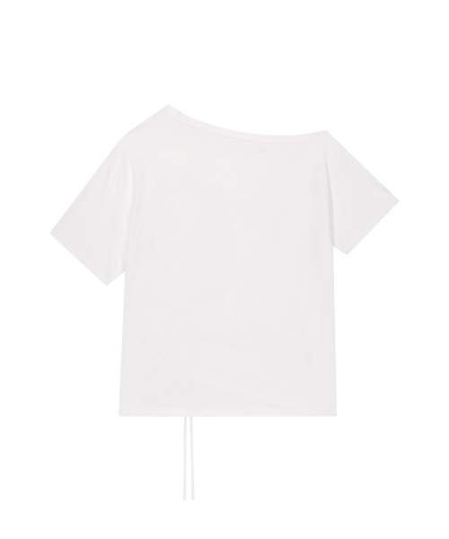 ILLIGO(イリゴ)の「セソフェアリー ワンショルダーTシャツ ホワイト(Tシャツ/カットソー・レディース・その他・OS)」の2枚目の写真