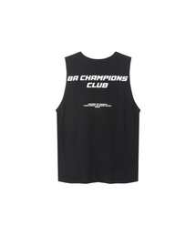 BATTRACT（バトラクト）の「チャンピオンズクラブダブルロゴ袖なし_ブラック（Tシャツ/カットソー）」