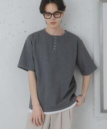 アソートヘンリーネックショートスリーブTシャツ