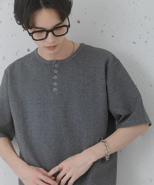 SENSE OF PLACE by URBAN RESEARCH(センスオブプレイスバイアーバンリサーチ)の「アソートヘンリーネックショートスリーブTシャツ(Tシャツ/カットソー・メンズ・グレー/ボルドー/チャコールグレー/ブラック・MEDIUM/LARGE)」の13枚目の写真