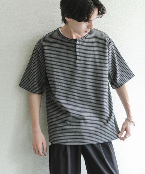 SENSE OF PLACE by URBAN RESEARCH(センスオブプレイスバイアーバンリサーチ)の「アソートヘンリーネックショートスリーブTシャツ(Tシャツ/カットソー・メンズ・グレー/ボルドー/チャコールグレー/ブラック・MEDIUM/LARGE)」の21枚目の写真