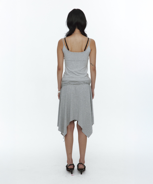 ROUGHNECK(ラフネック)の「Knit Layer Drape Skirt Gray(スカート・レディース・その他・SMALL/MEDIUM)」の4枚目の写真