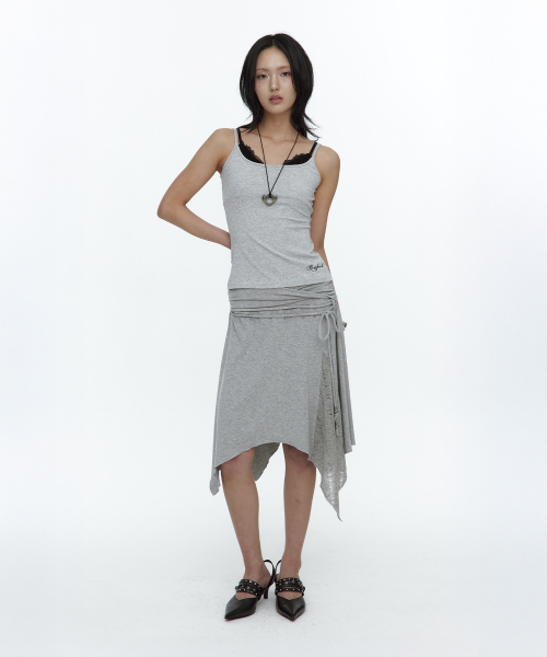 ROUGHNECK(ラフネック)の「Knit Layer Drape Skirt Gray(スカート・レディース・その他・SMALL/MEDIUM)」の5枚目の写真