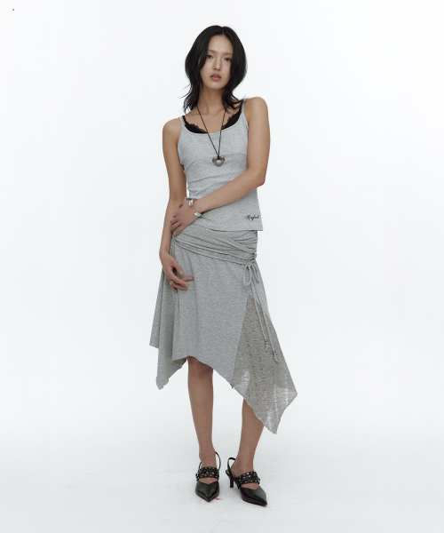 ROUGHNECK(ラフネック)の「Knit Layer Drape Skirt Gray(スカート・レディース・その他・SMALL/MEDIUM)」の7枚目の写真