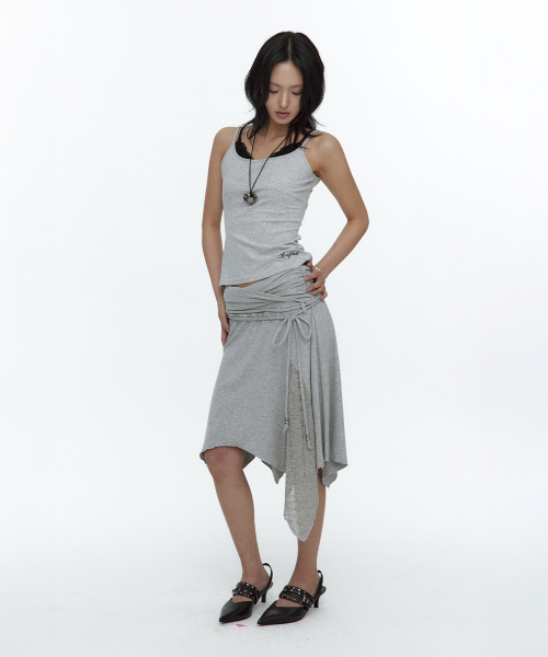 ROUGHNECK(ラフネック)の「Knit Layer Drape Skirt Gray(スカート・レディース・その他・SMALL/MEDIUM)」の8枚目の写真