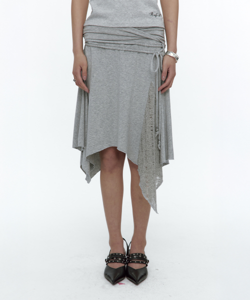 ROUGHNECK(ラフネック)の「Knit Layer Drape Skirt Gray(スカート・レディース・その他・SMALL/MEDIUM)」の9枚目の写真