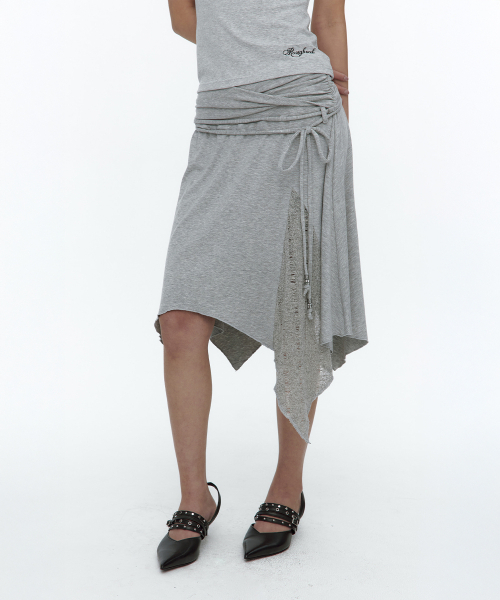 ROUGHNECK(ラフネック)の「Knit Layer Drape Skirt Gray(スカート・レディース・その他・SMALL/MEDIUM)」の10枚目の写真