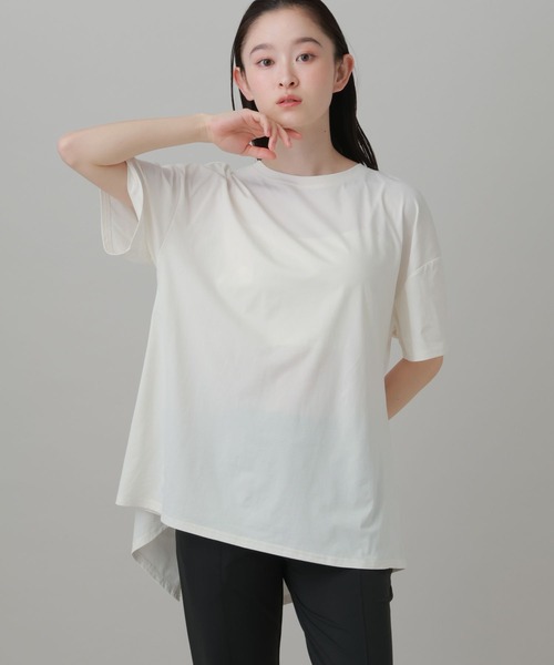 LAKOLE（ラコレ）の「ラッシュガードスリットT / 694213（ラッシュガード・レディース・ブラック/オフホワイト・FREE）」の5枚目の写真