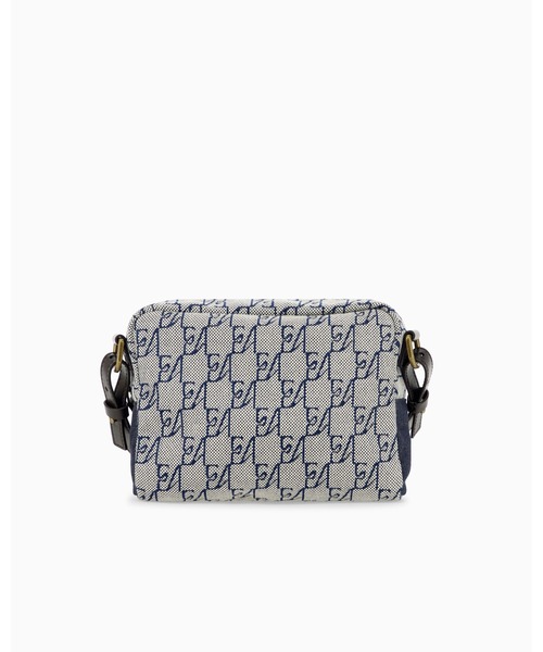EMPORIO ARMANI（エンポリオアルマーニ）の「【エンポリオ アルマーニ】モノグラム キャンバス クロスボディバッグ バックル付き（ショルダーバッグ・メンズ・インディゴブルー/ベージュ・FREE）」の11枚目の写真